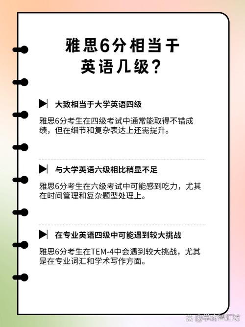 雅思6分相当于几级英语水平?雅思6和英语6哪个含金量最高! 雅思6分相当于几级英语水平?雅思6和英语6哪个含金量最高!